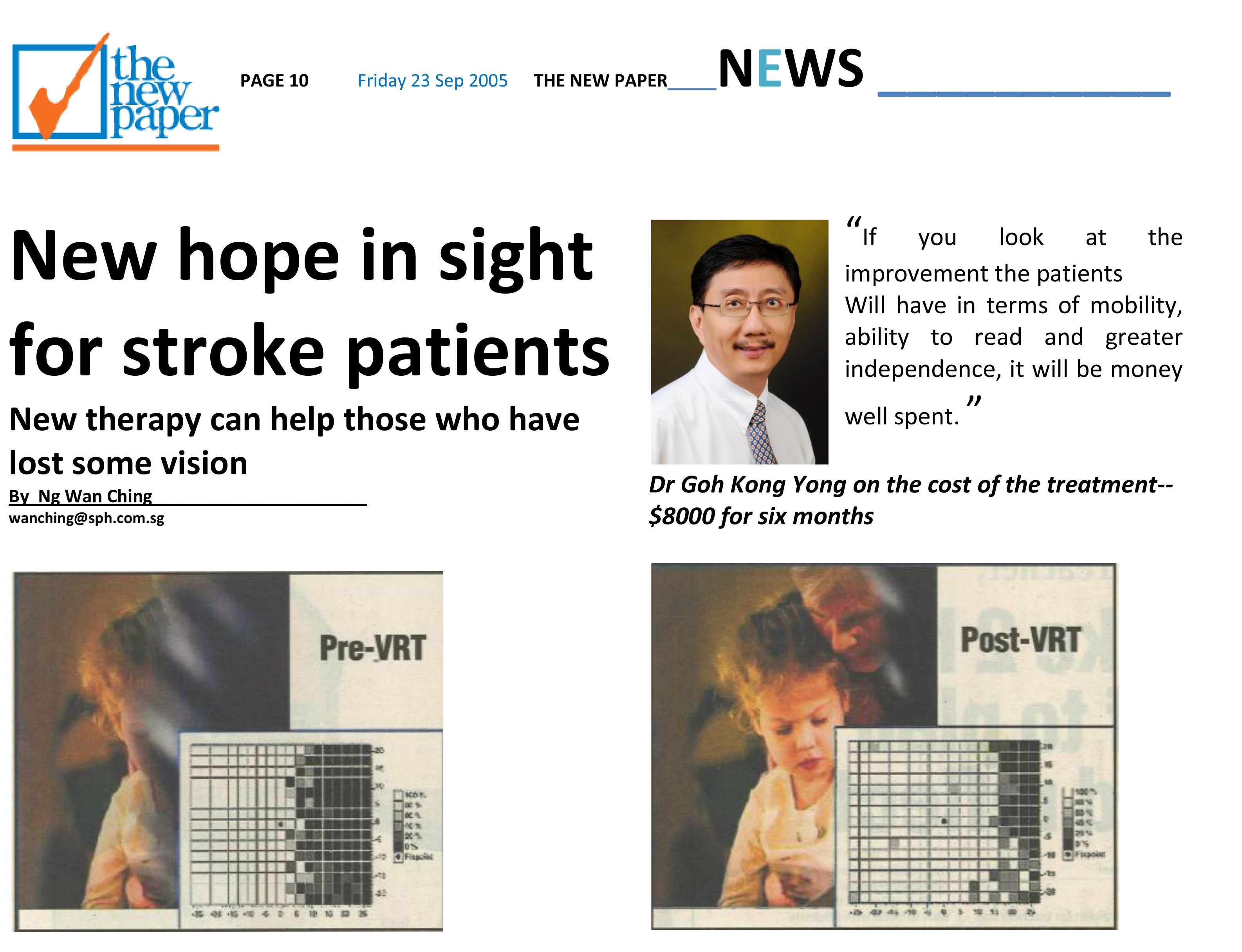 Media THE NEW PAPER New hope in sight for stroke patients Article
